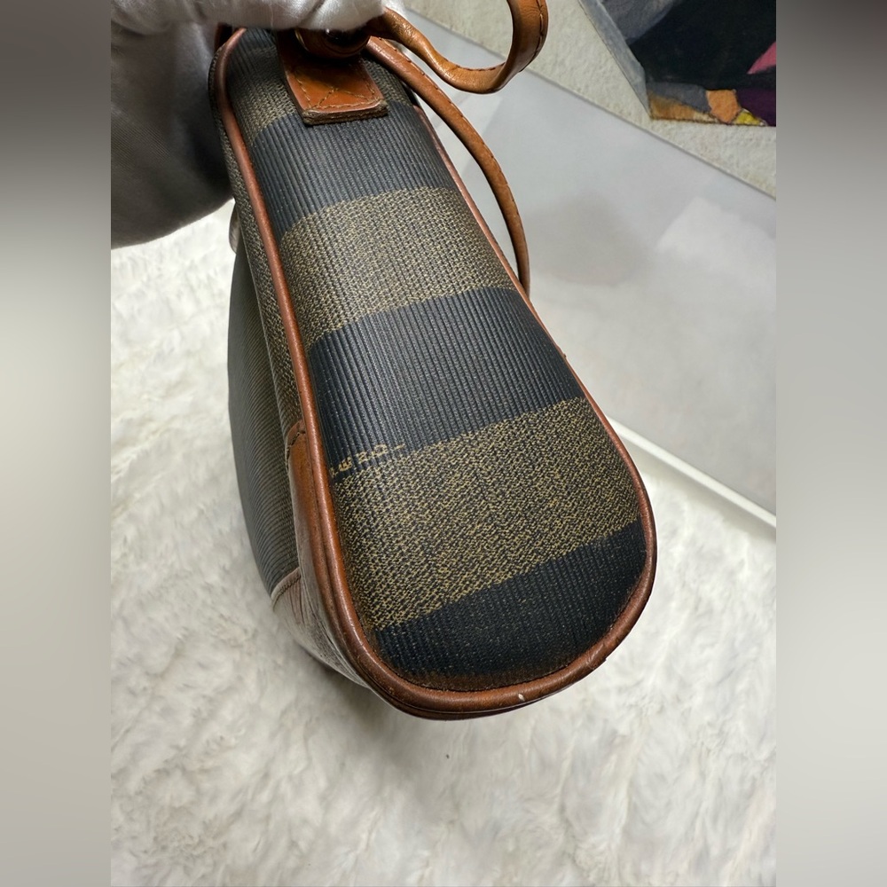 Fendi Black and Brown Striped Bag - Picture 3 of 11